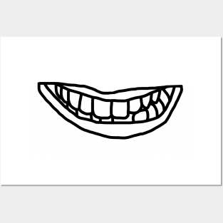 Minimal Lips Black Line Posters and Art